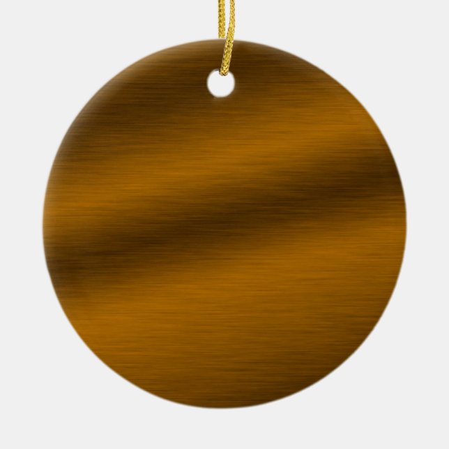 Brushed Bronze Background Ceramic Ornament (Front)