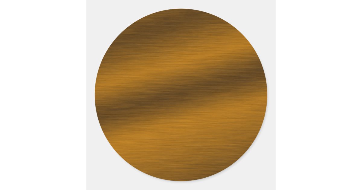 Brushed Bronze Background Classic Round Sticker Zazzle