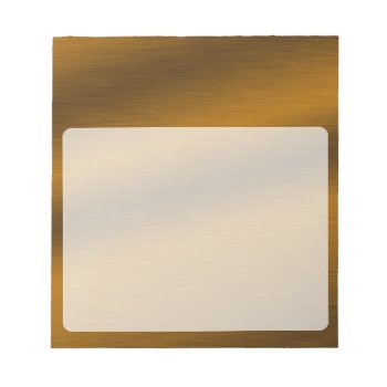 Brushed Bronze Background Notepad by TonesAndTextures at Zazzle