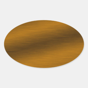 Brushed Bronze Background Oval Sticker