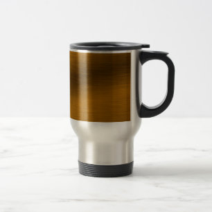 Brushed Bronze Background Travel Mug