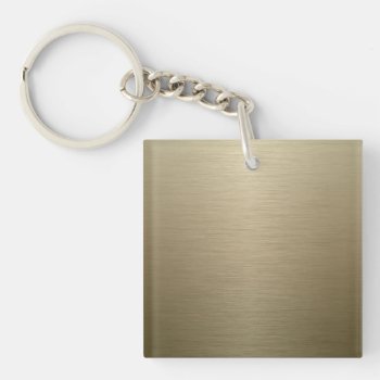 Brushed Bronze Keychain by SteelCrossGraphics at Zazzle