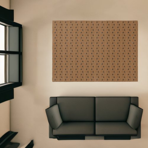 Brushed Brown Polka Dots Rug