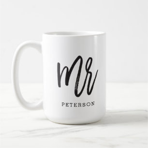 Brushed Calligraphy Mr Wedding Groom Mug