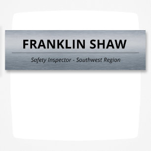 Brushed Charcoal Company Professional ID  Name Tag