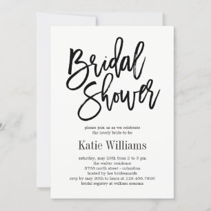 Brushed Charm EDITABLE COLOR Bridal Shower Holiday Card