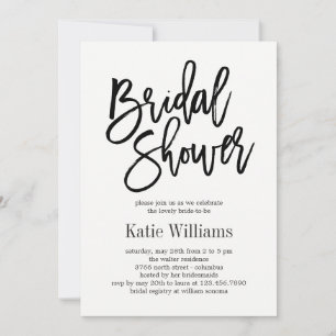 Brushed Charm EDITABLE COLOR Bridal Shower Invitation
