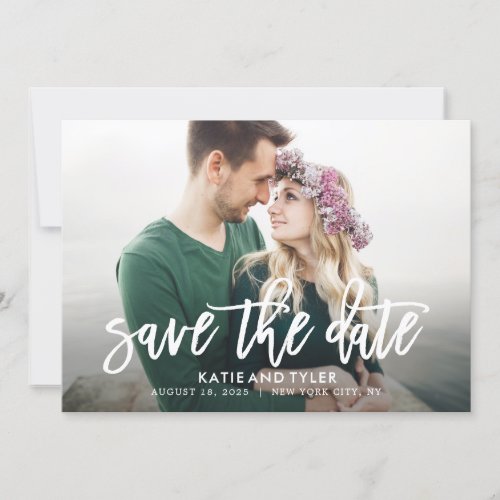 Brushed Charm EDITABLE COLOR Save The Date Card