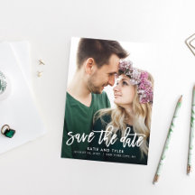 Brushed Charm Editable Color Save The Date Card