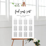Brushed Charm EDITABLE COLOR Seating Chart Faux Canvas Print