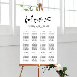 Brushed Charm EDITABLE COLOR Seating Chart Faux Canvas Print