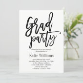 Brushed Charm Graduation Party Invitation (Standing Front)