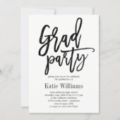 Brushed Charm Graduation Party Invitation (Front)