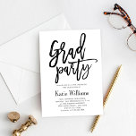 Brushed Charm Graduation Party Invitation<br><div class="desc">Plan a stylish celebration with this modern invitation that your guests will adore. 
Design by © berryberrysweet . Printable digital files are available! Visit our website at www.berryberrysweet.com for more details!</div>
