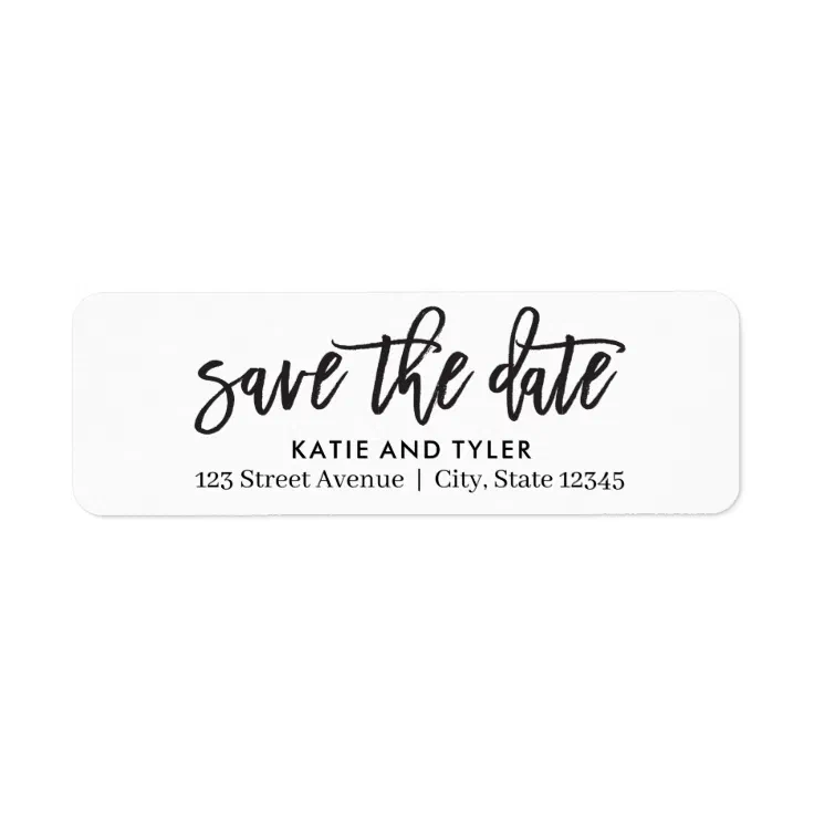 Brushed Charm Save The Date Address Label Zazzle