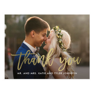 Wedding Thank You Postcards Zazzle Brushed Charm Wedding Thank You Card Postcard