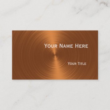 Brushed Copper #1a Business Card by sc0001 at Zazzle