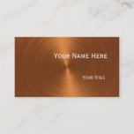 Brushed Copper #1a Business Card at Zazzle
