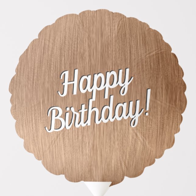 Brushed Copper Birthday Balloon (Front)
