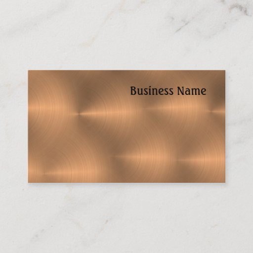 Customizable Brushed Copper Business Card Template