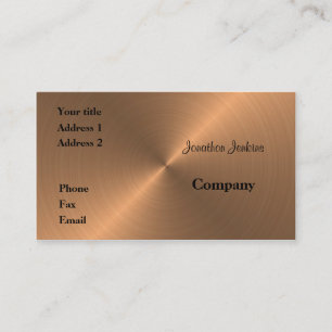 Brushed Copper Business Card