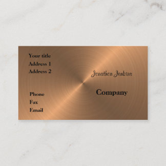 Brushed Copper Business Card