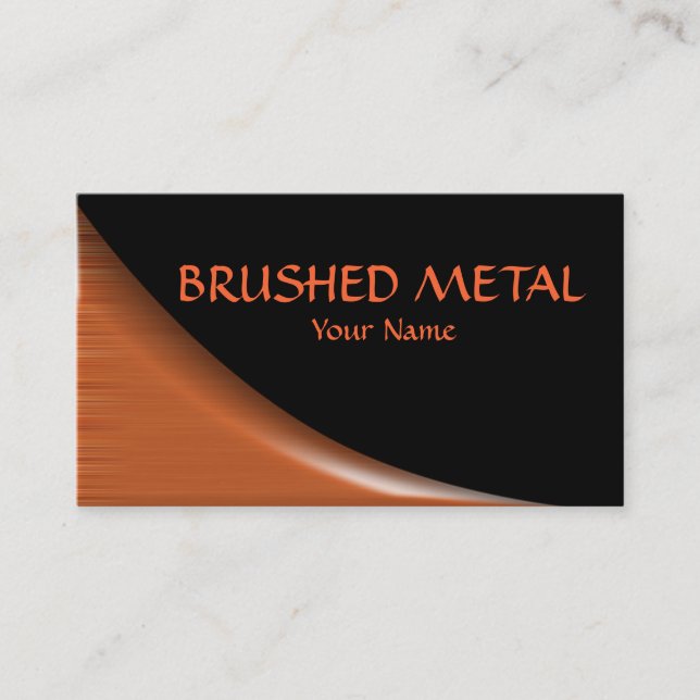 Brushed Copper Business Card (Front)