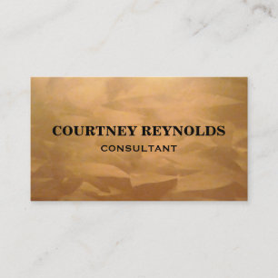 Brushed Copper Business Cards