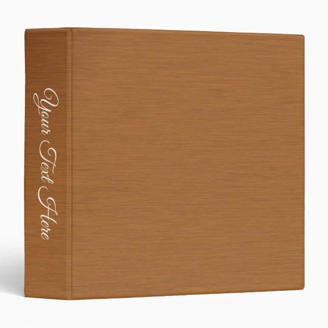Brushed Copper Look 2 3 Ring Binder (Front/Spine)