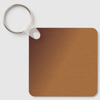 Brushed Copper Look 2 Keychain