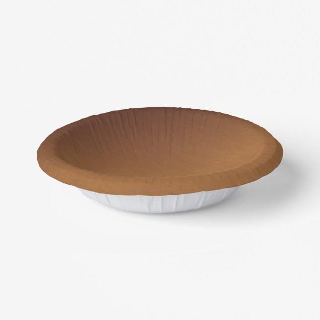 Brushed Copper Look 2 Paper Bowls (Angled)