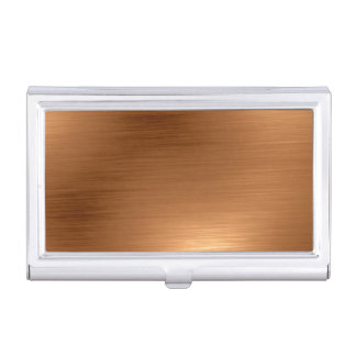 Brushed Copper Look Business Card Case