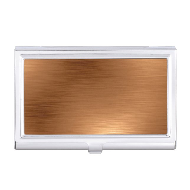 Brushed Copper Look Business Card Case (Front)