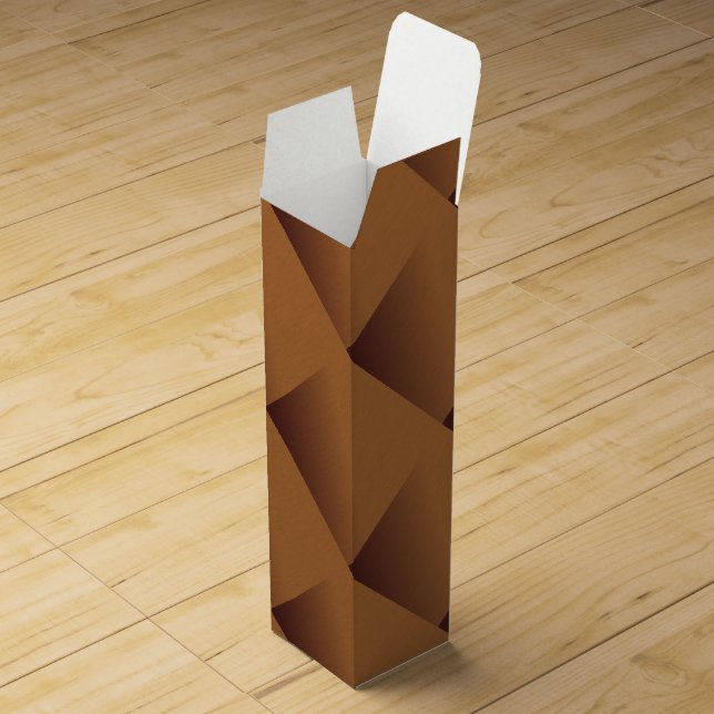 Brushed Copper Look Cushioned Wine Box (Opened)