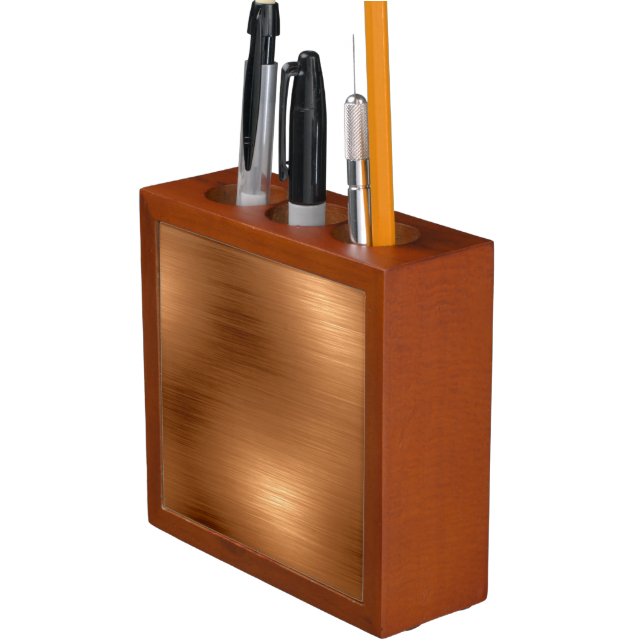 Brushed Copper Look Desk Organizer (In Situ)