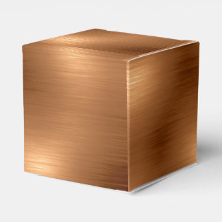 Brushed Copper Look Favor Boxes