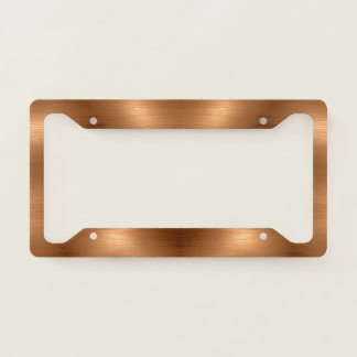 Brushed Copper Look License Plate Frame