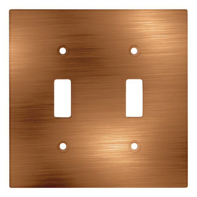 Brushed Copper Look Light Switch Cover (Front)