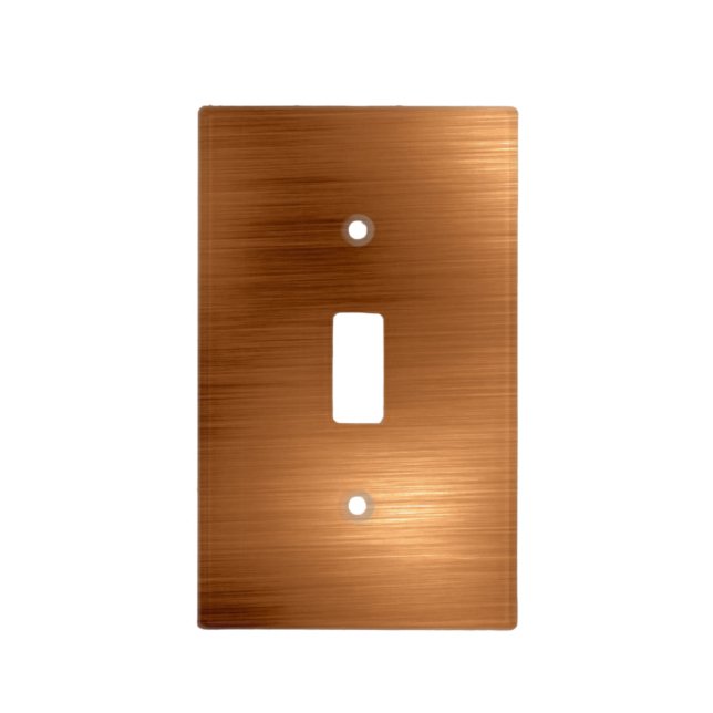 Brushed Copper Look Light Switch Cover (Front)