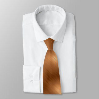 Brushed Copper Look Neck Tie
