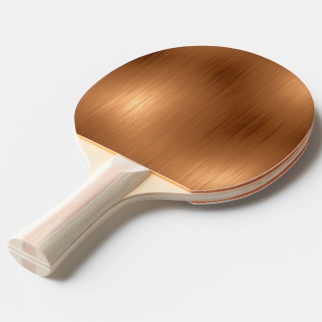Brushed Copper Look Ping-Pong Paddle (Front Angle)