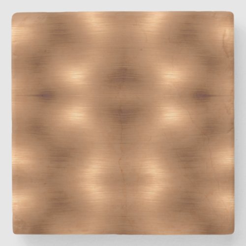 Brushed Copper Look Stone Coaster