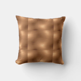 Brushed Copper Look Throw Pillow