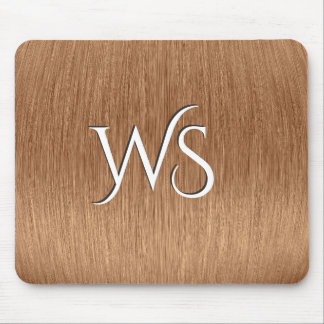 Brushed Copper Monogrammed Mouse Pad