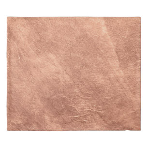 Brushed copper surface, metallic texture. duvet cover
