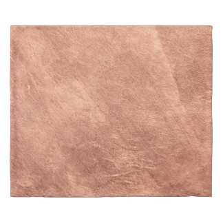 Brushed copper surface, metallic texture. duvet cover