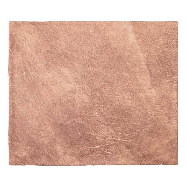 Brushed copper surface, metallic texture. duvet cover (Front)