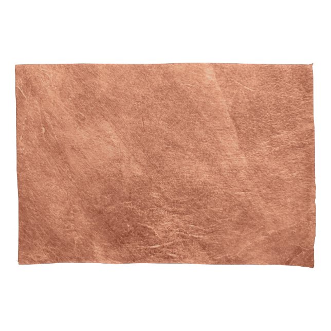 Brushed copper surface, metallic texture. pillow case (Front)