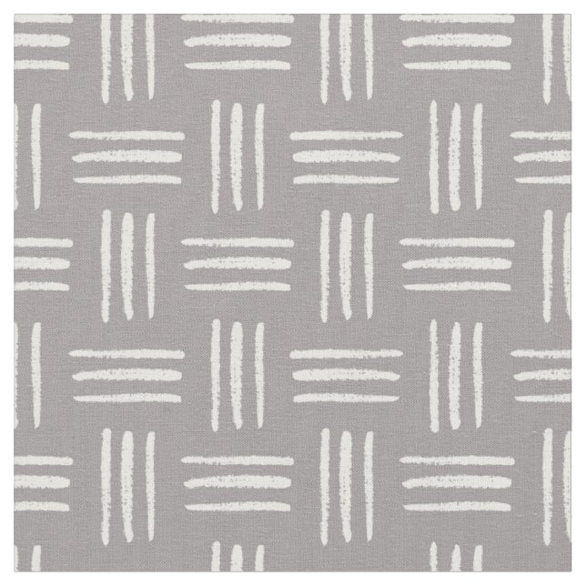 Brushed Crosshatch Patterned Fabric (Gray) (Close Up)