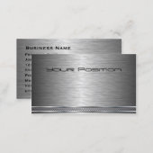 Brushed Dark  Silver Corporate Business Card (Front/Back)